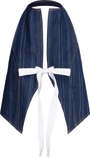 Butterfly Tie Denim Halter Top