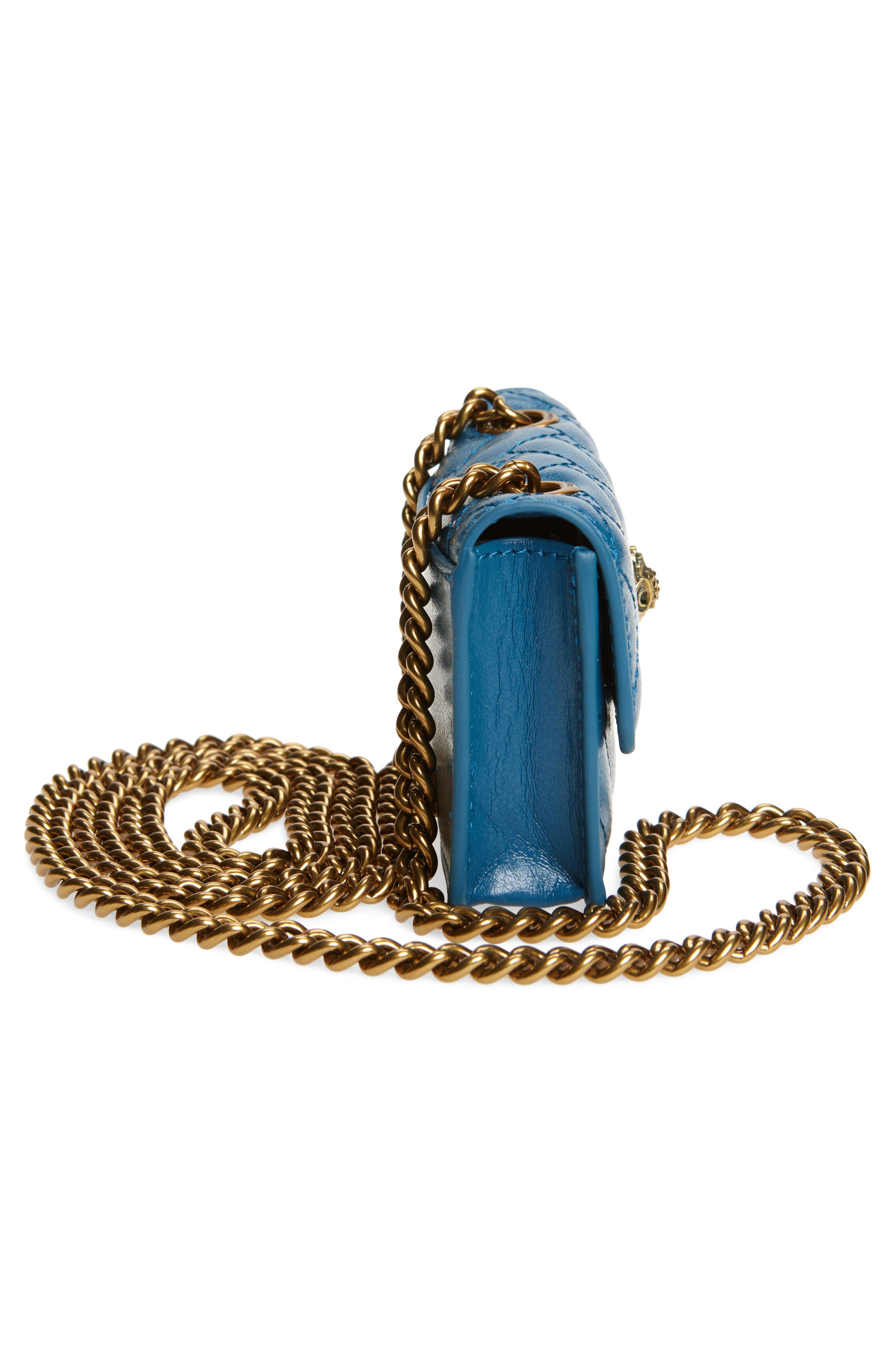 Kurt Geiger London Micro Kensington Quilted Leather Crossbody Bag, Alternate, color, 