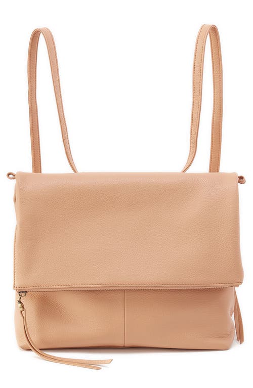 Hobo Grant Convertible Leather Backpack In Porcini