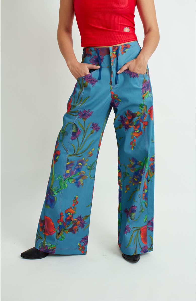 Florencia Davalos Lulu Pant, Main, color, Pastel Blue Floral Vine