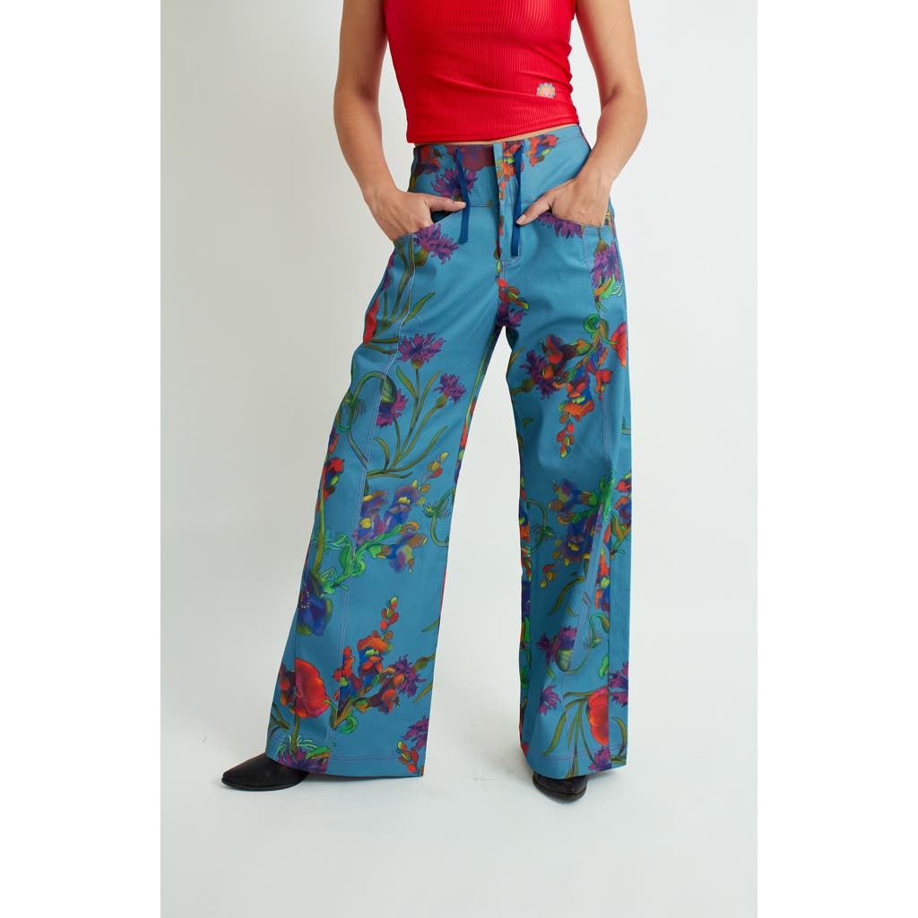 Florencia Davalos Lulu Pant In Blue