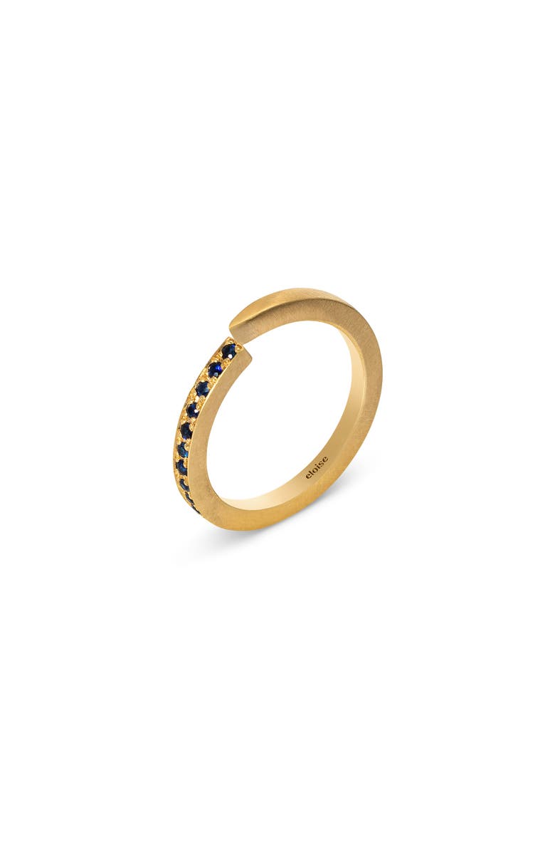 Eloise Jewelry Crescent Moon Ring with Gemstone, Main, color, Sapphire