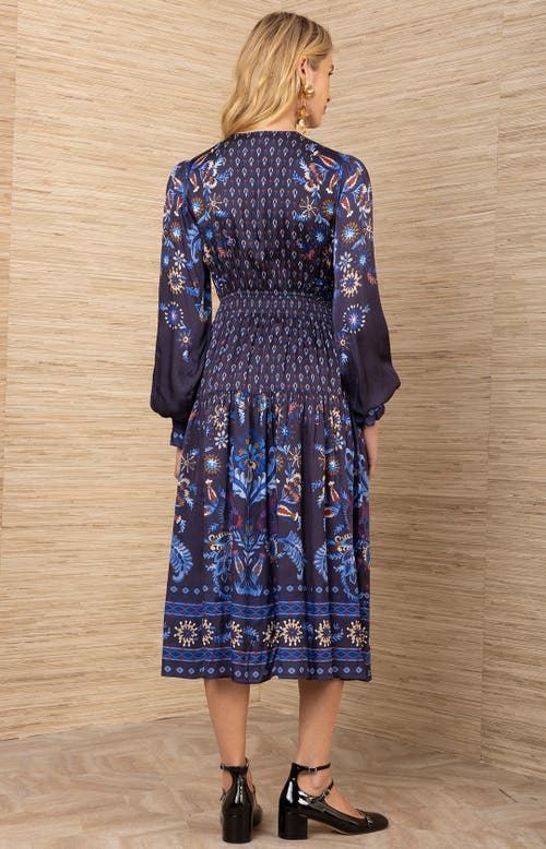Hale Bob Raquel Charmeuse Dress In Blue