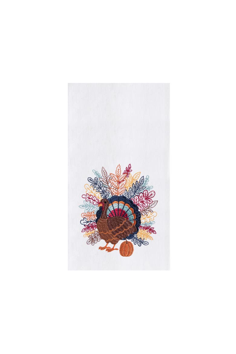 Colorful Harvest Turkey Towel, Main, color, Orange