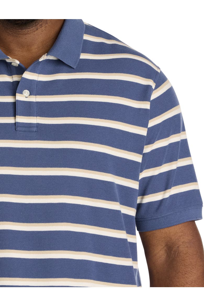 Big & Tall Striped Polo Shirt V2, Alternate, color, SARGASSO SEA MULTI