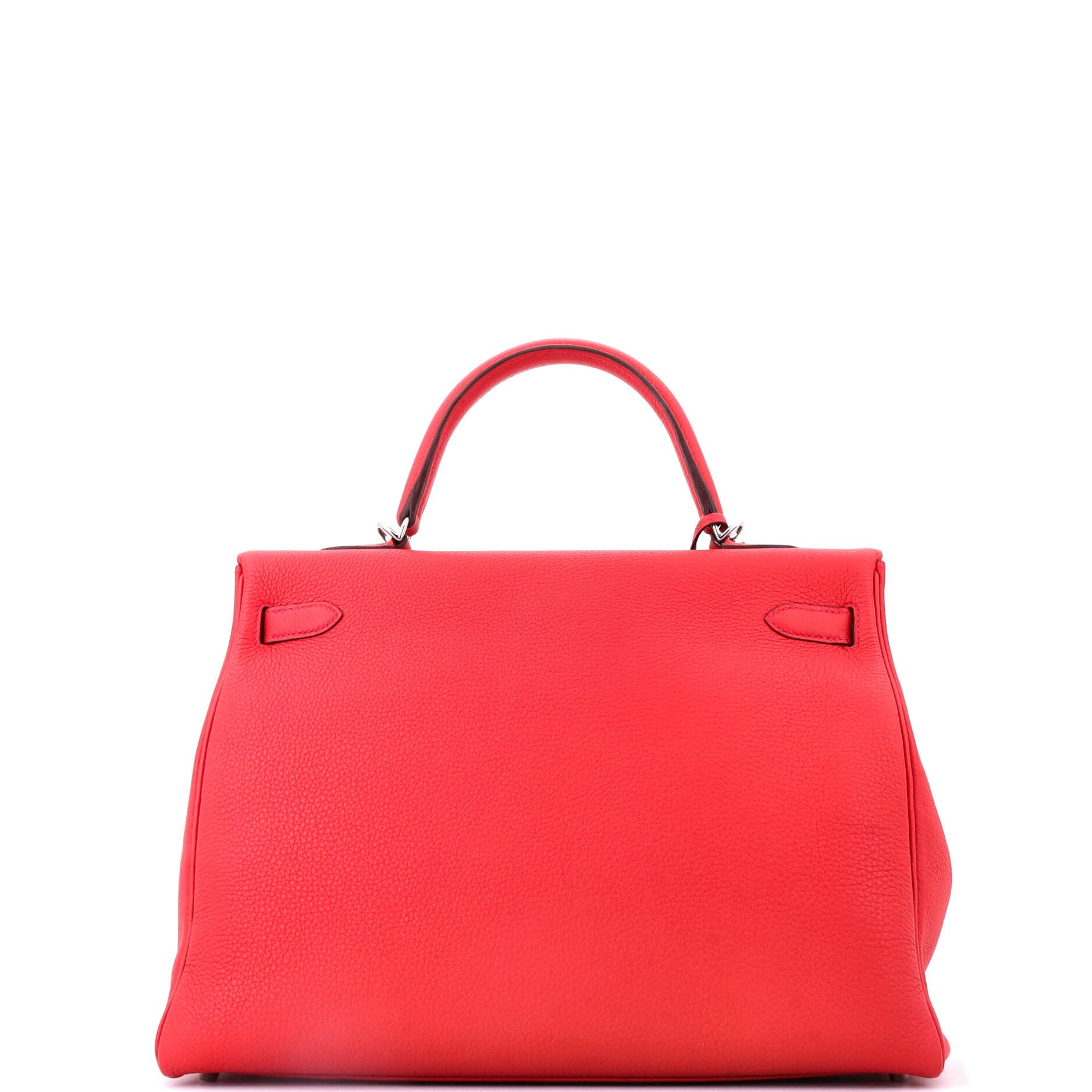 Kelly Handbag Red Togo with Palladium Hardware 35, Alternate, color, Red