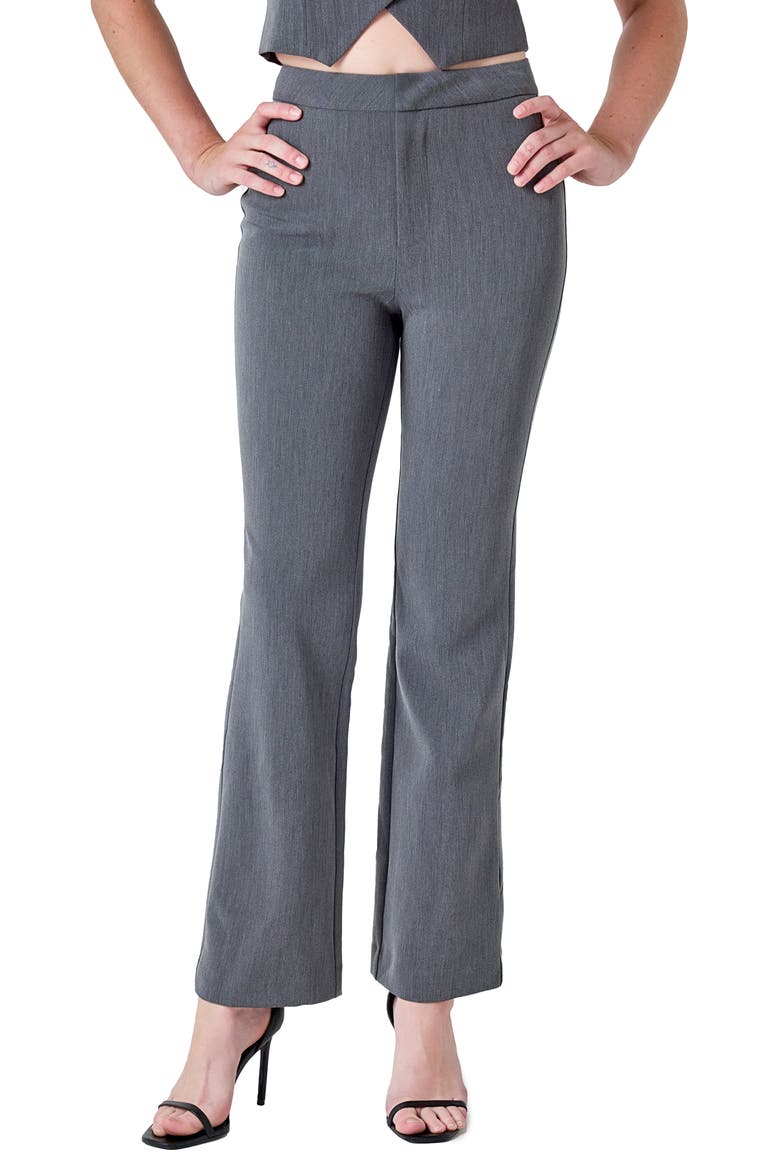 Low Rise Flare Pants, Alternate, color, CHARCOAL