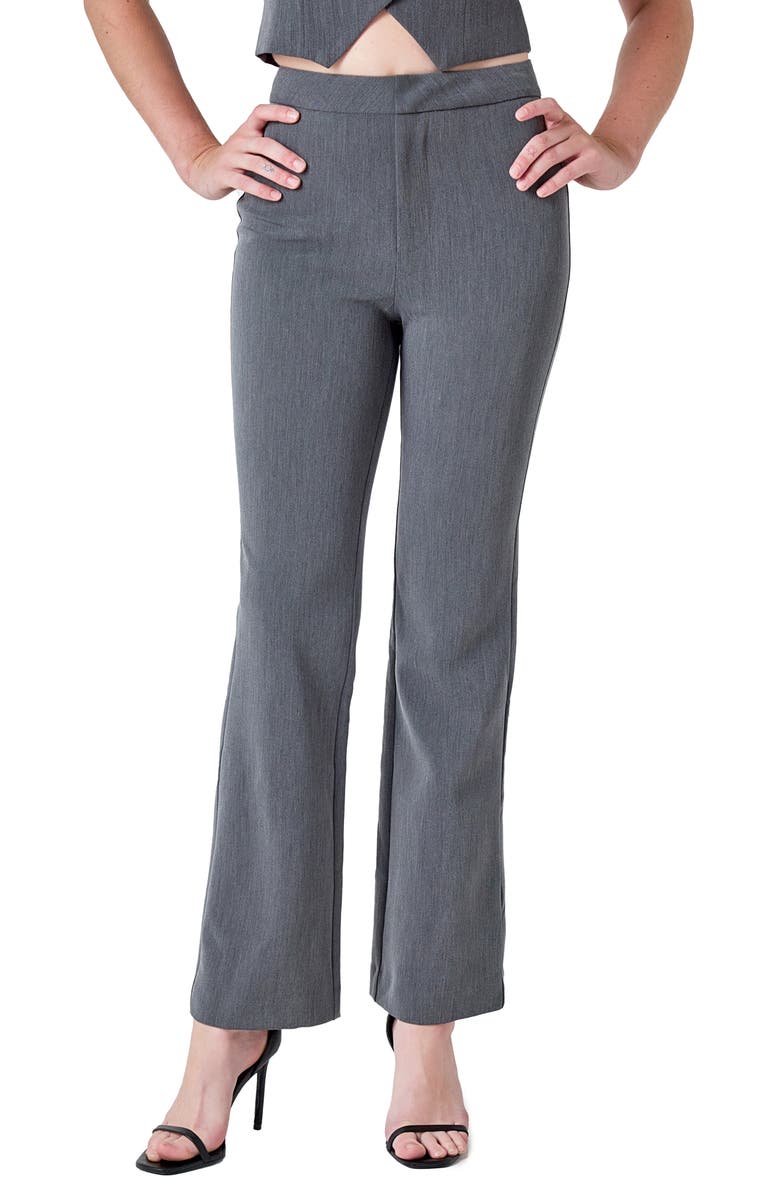 Endless Rose Low Rise Flare Pants, Alternate, color, Charcoal