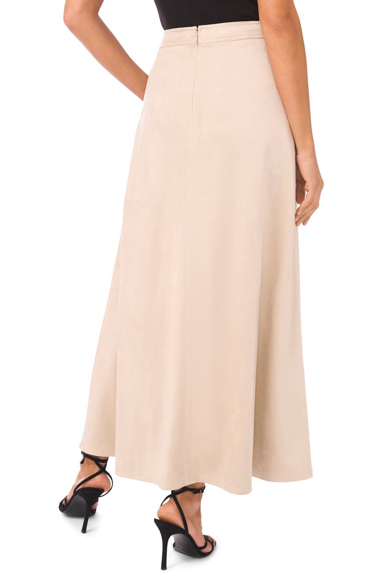 Faux Suede A-Line Skirt, Alternate, color, BEIGE
