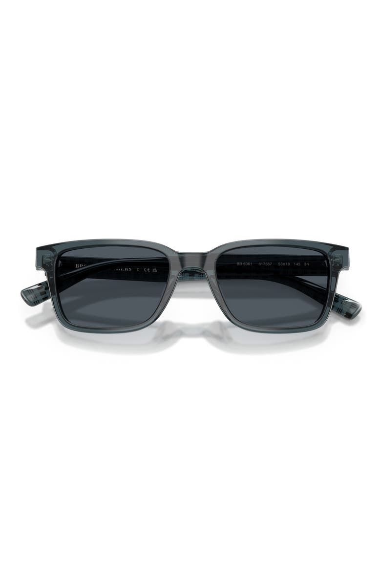 53mm Rectangular Sunglasses, Alternate, color, MILKY BLUE / BLUE GREY
