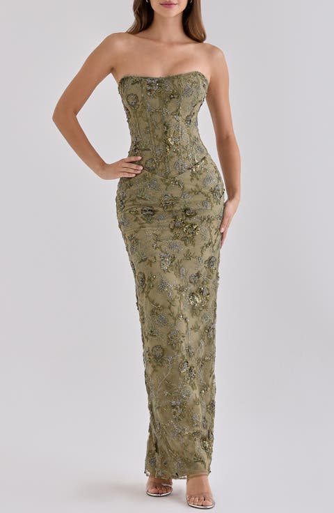 Anisa Hand Beaded Gown