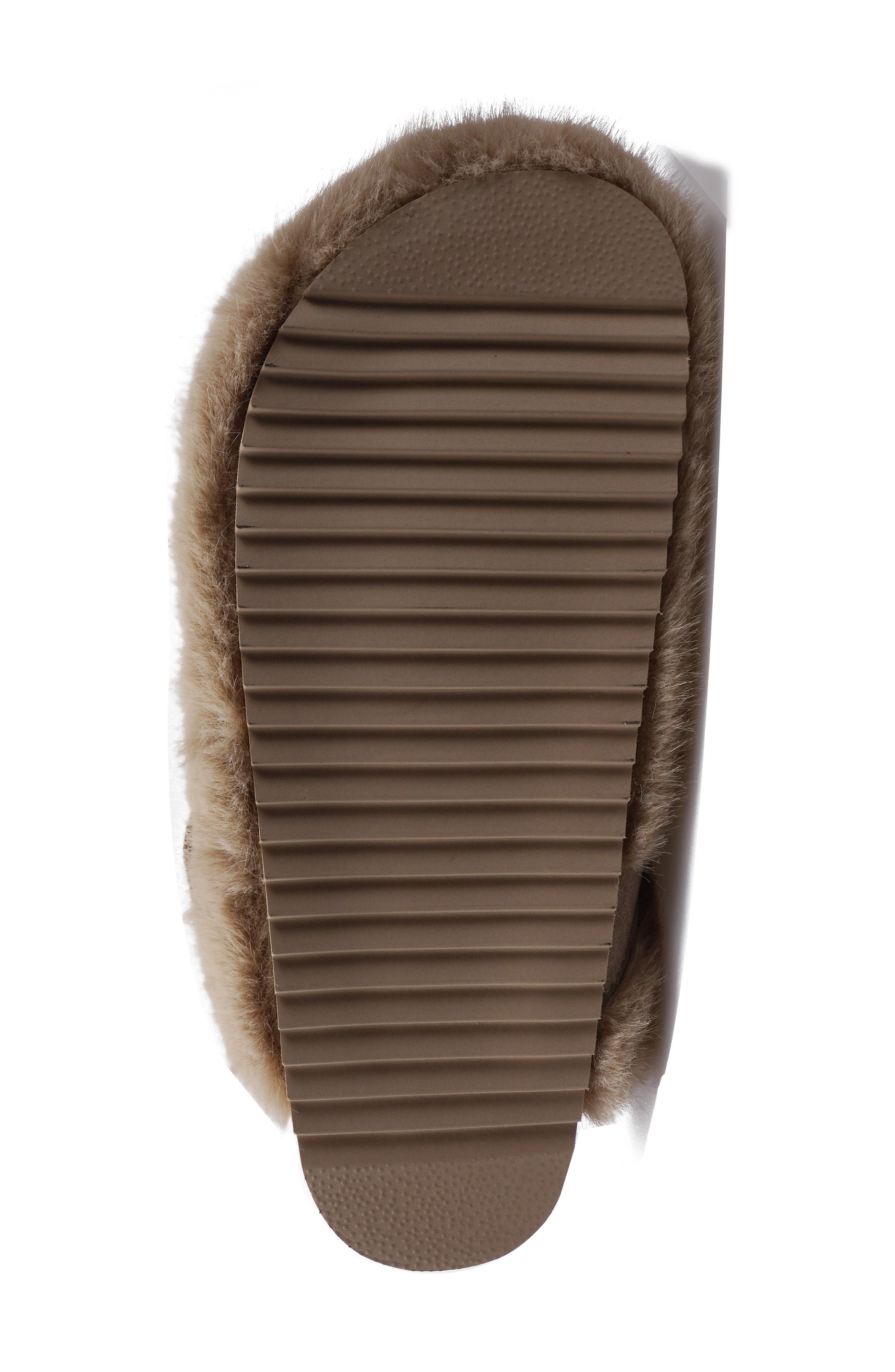 Preslyn Faux Fur Slipper, Alternate, color, NATURAL FAUX