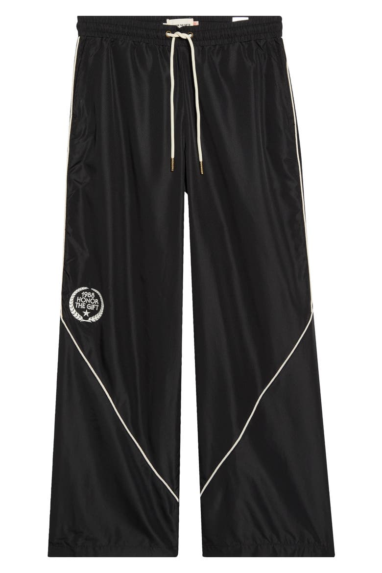 Honeycomb Track Pants, Main, color, BLACK
