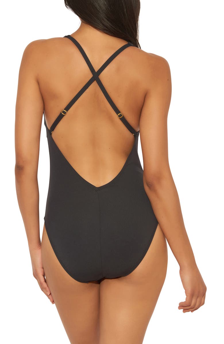 BLEU by Rod Beattie Mesh Inset One-Piece Swimsuit, Alternate, color,
