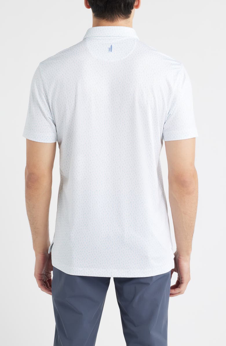 johnnie-O Marina Palm Tree Print Performance Jersey Polo, Alternate, color, Maliblu