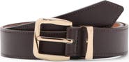 MANGO Embossed Buckle Faux Leather Belt