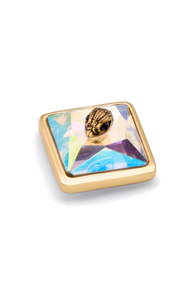 Eagle Square Stud Earrings, Alternate, color, CRYSTAL
