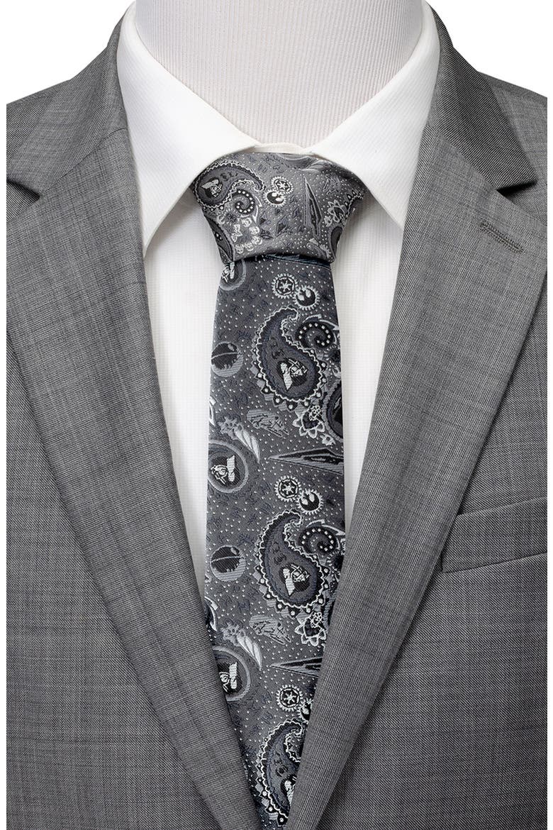 Darth Vader Paisley Tie, Alternate, color, GRAY