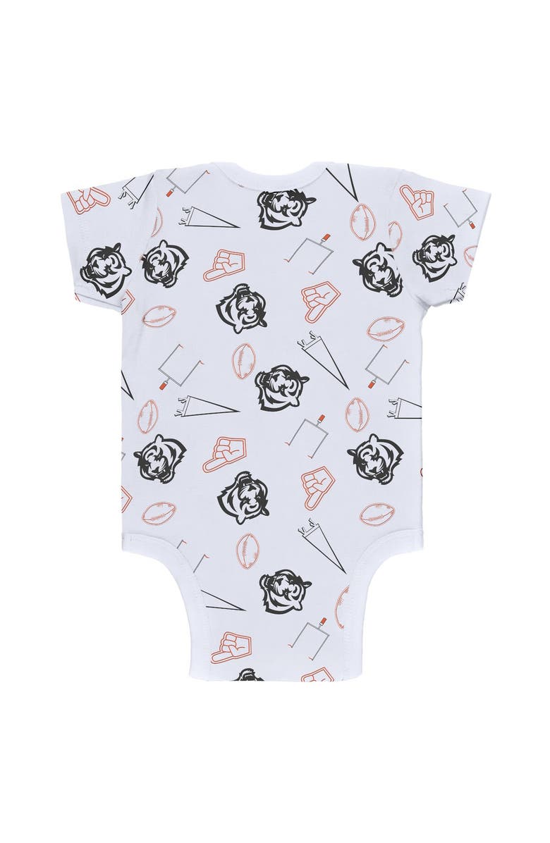 WEAR by Erin Andrews Newborn & Infant WEAR by Erin Andrews Gray/Black/White Cincinnati Bengals Three-Piece Turn Me Around Bodysuits & Pant Set, Alternate, color,