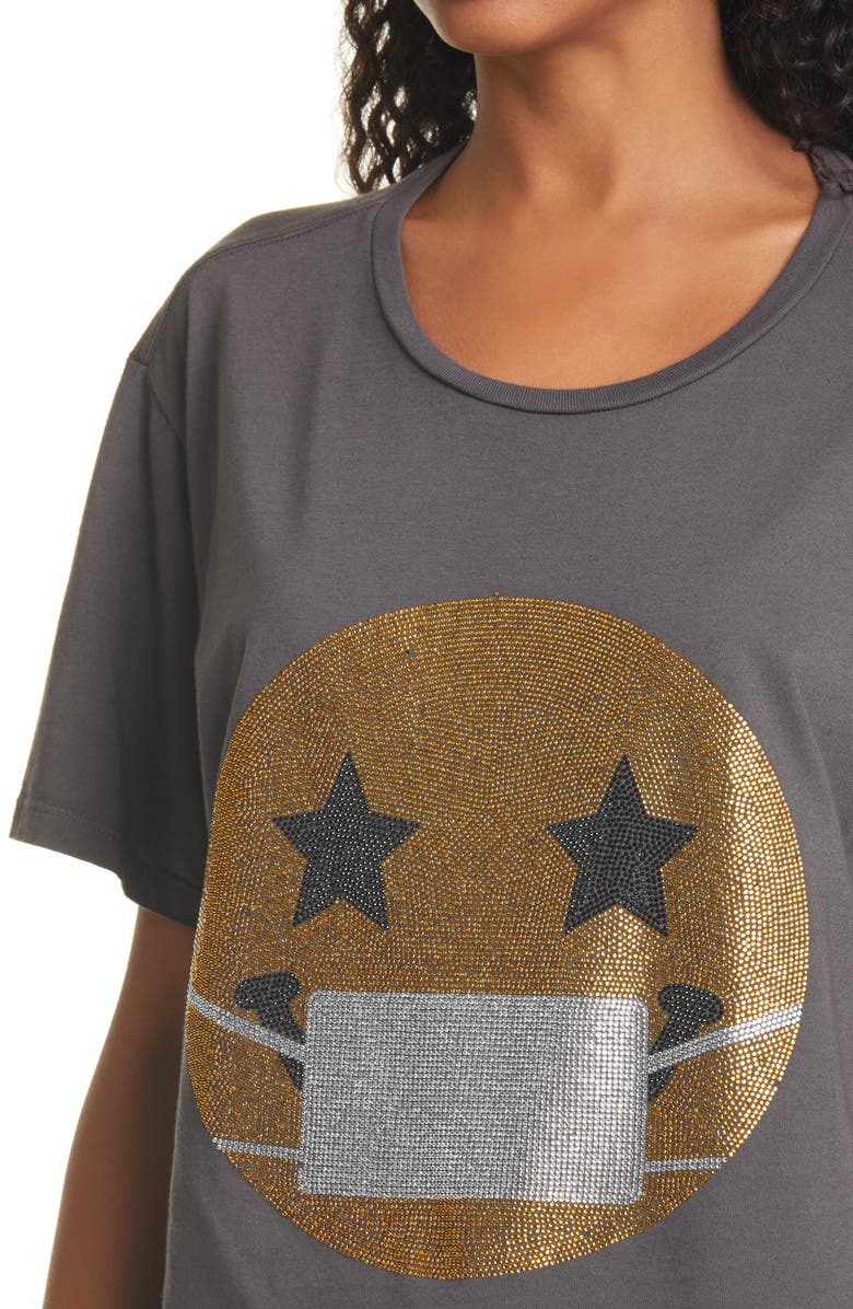 Le Superbe Keep Smiling Graphic T-Shirt, Alternate, color, Washed Black