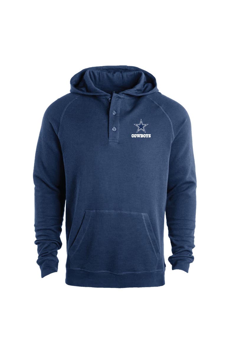 DUNBROOKE Men's Dunbrooke Navy Dallas Cowboys Montana Raglan Thermal Hoodie, Main, color, Navy