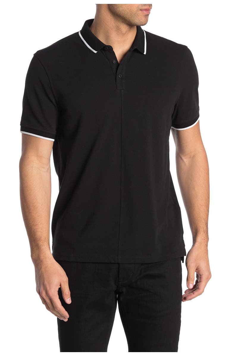 John Varvatos Star USA Dover Slim Fit Tipped Piqu? Polo, Main, color,