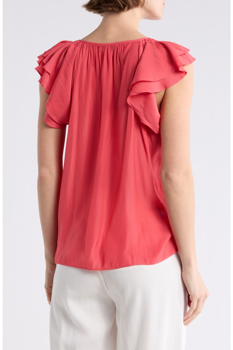 Kendall Short Sleeve Button-Up Shirt, Alternate, color, SUNSET