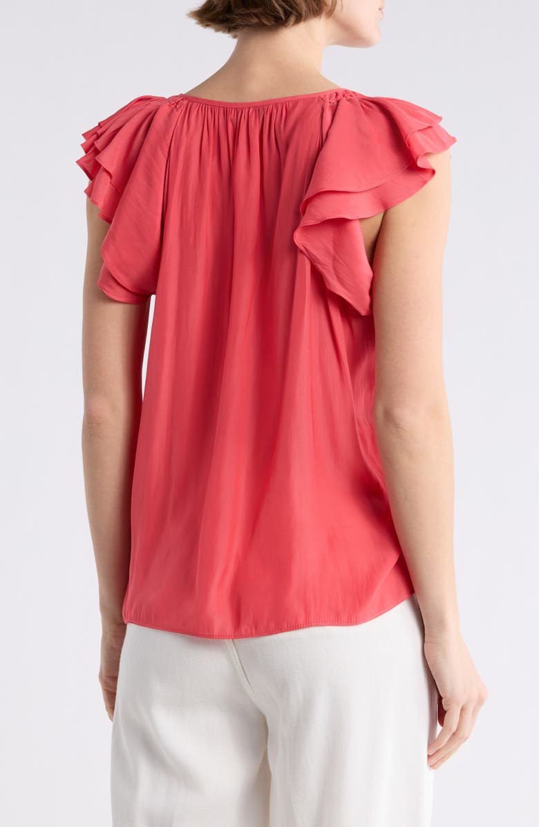 Ramy Brook Kendall Short Sleeve Button-Up Shirt, Alternate, color, Sunset