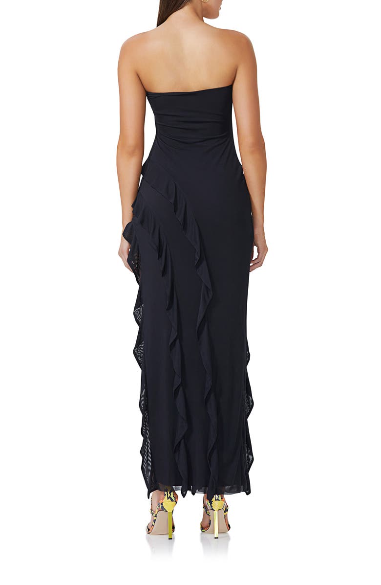AFRM Siobhan Strapless Asymmetric Ruffle Dress, Alternate, color,