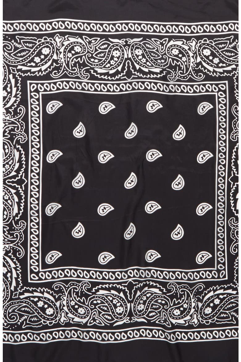 'Bandana' Silk Scarf, Alternate, color, BLACK