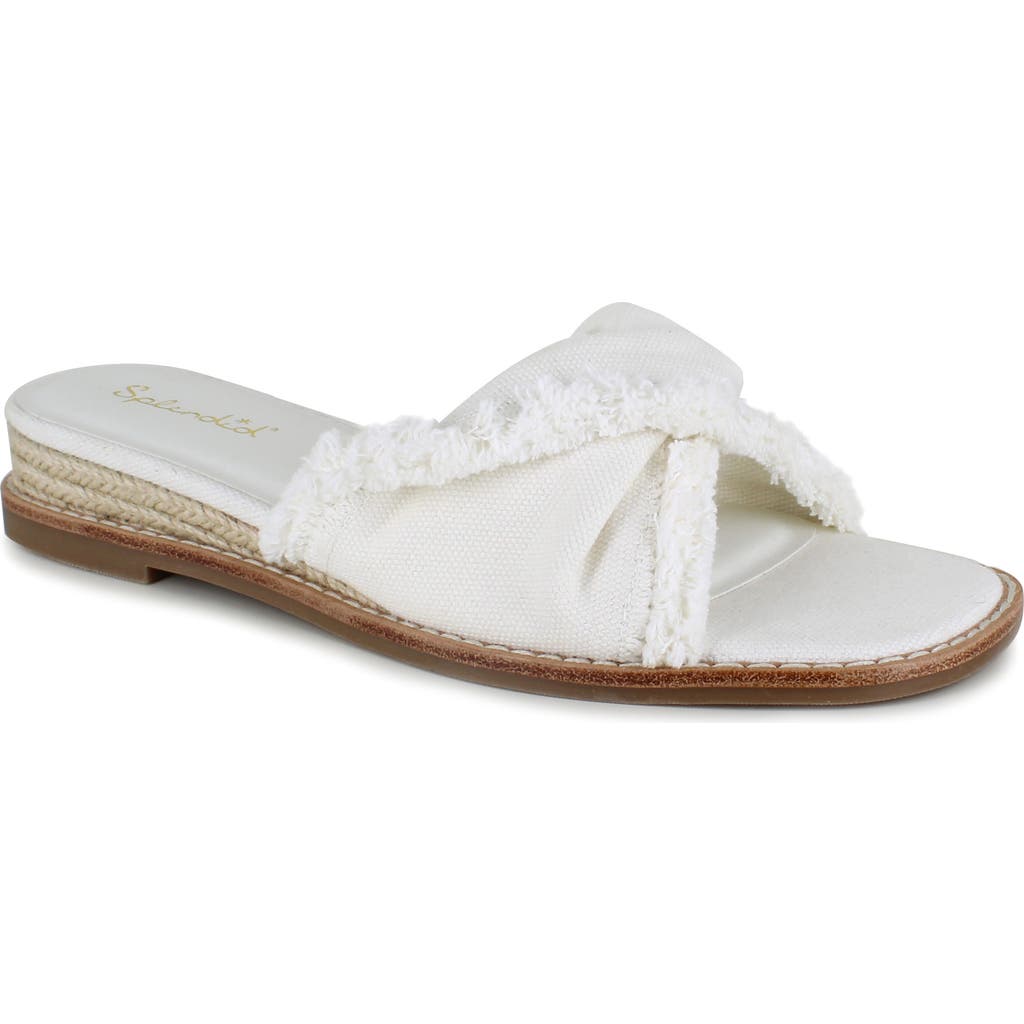 Splendid Brooklyn Slide Sandal In White Sand