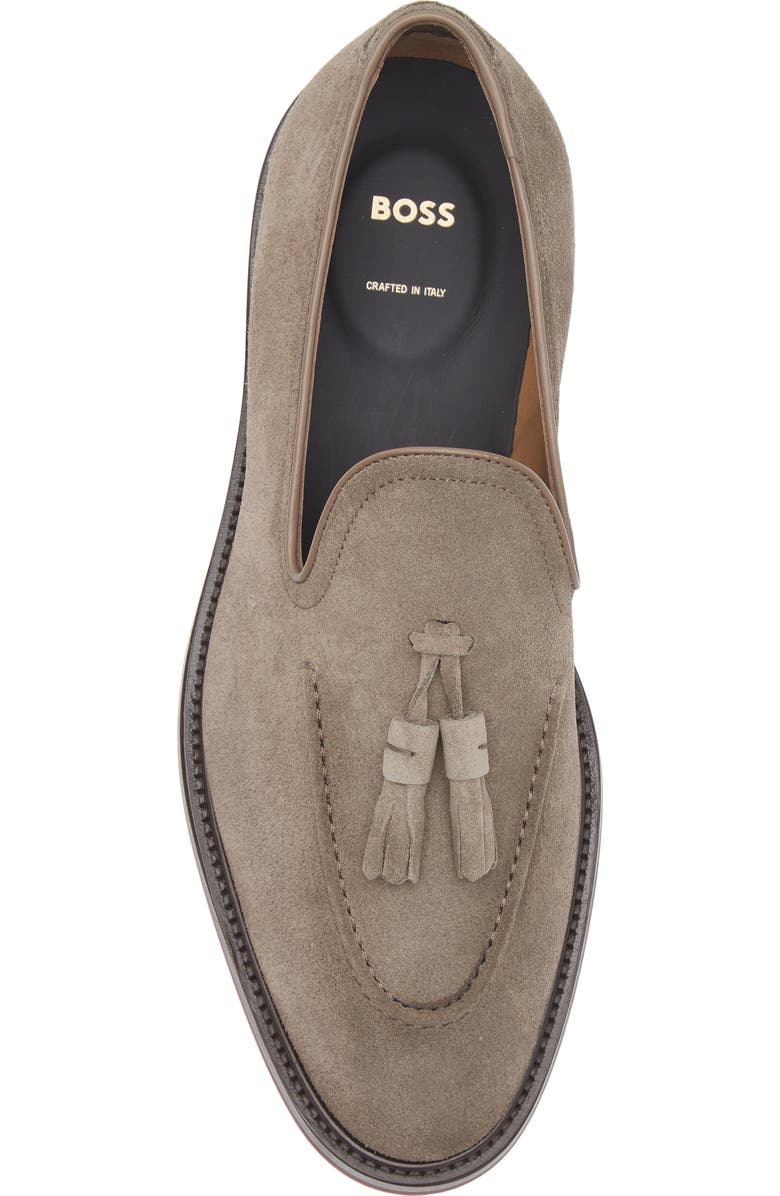 BOSS Cassian Tassel Loafer, Alternate, color, Beige/ Khaki
