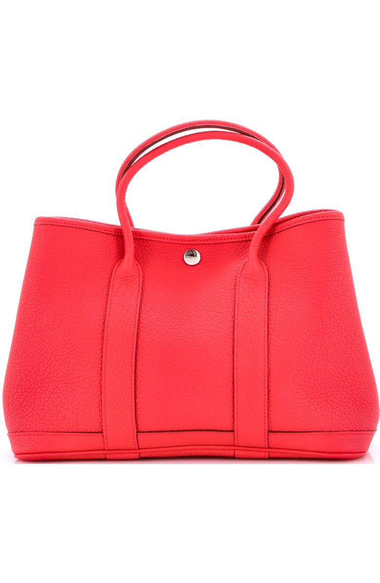 Pre-Owned Hermes Garden Party Tote Leather 30, Main, color, Bougainvillier