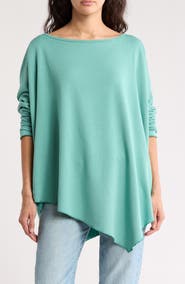 GO COUTURE Asymmetric Hem Sweater