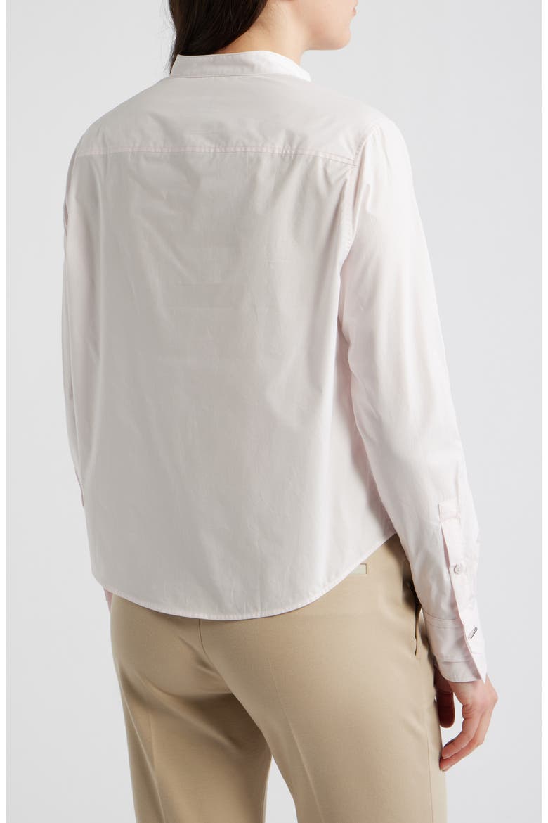 Bertyna Cotton Poplin Button-Up Shirt, Alternate, color, OCEAN ROSE