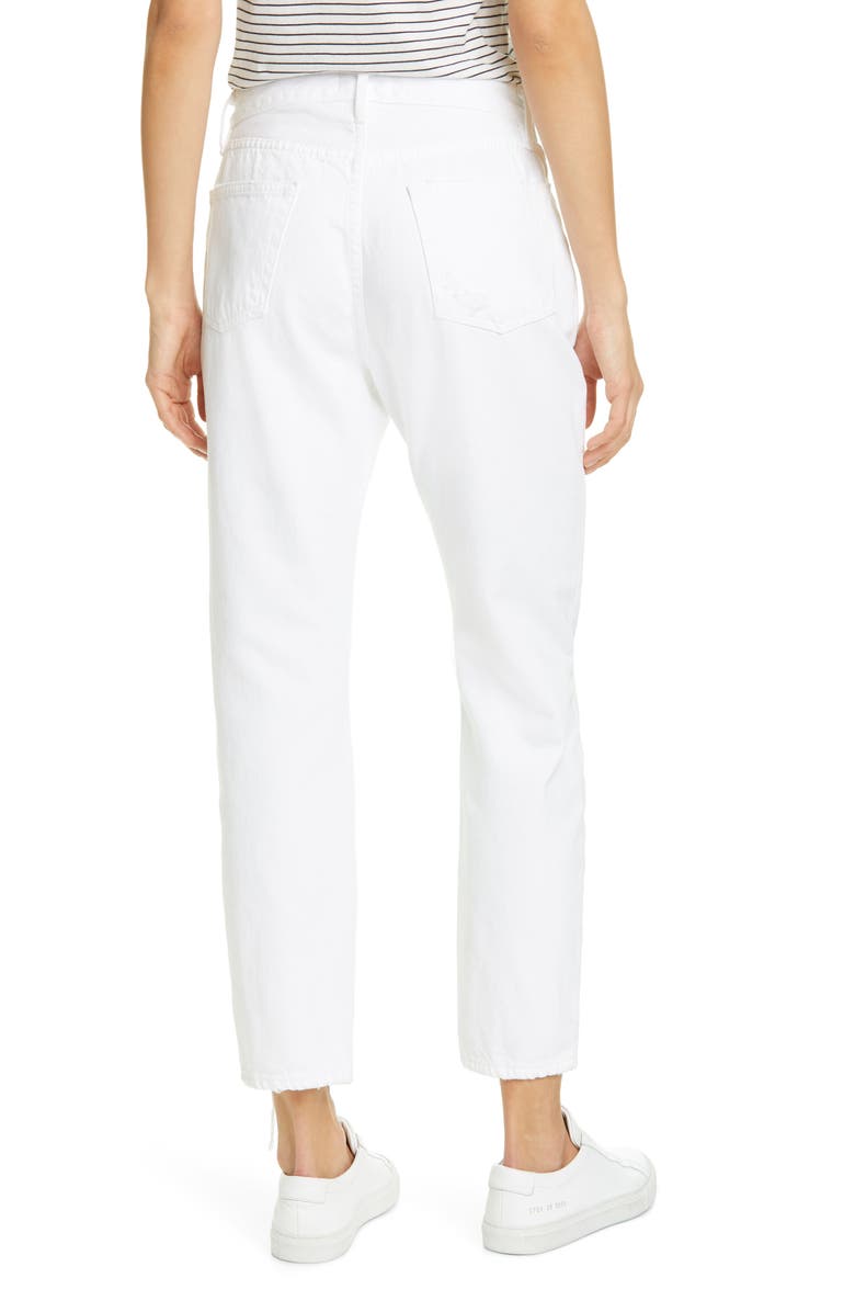 FRAME Heritage Original Distressed High Waist Ankle Straight Leg Jeans, Alternate, color,