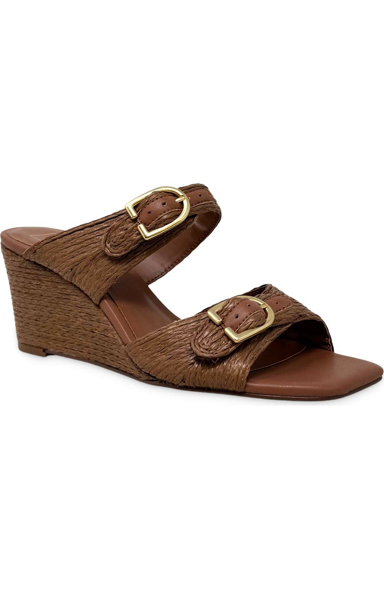 SHUSHOP Ignacia Wedge Slide Sandal, Main, color, Brown Woven