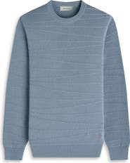 Bugatchi Textured Cotton & Silk Crewneck Sweater