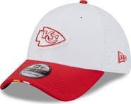 New Era Men's New Era White/Red Kansas City Chiefs 2025 NFL Training Camp 39THIRTY Flex Hat