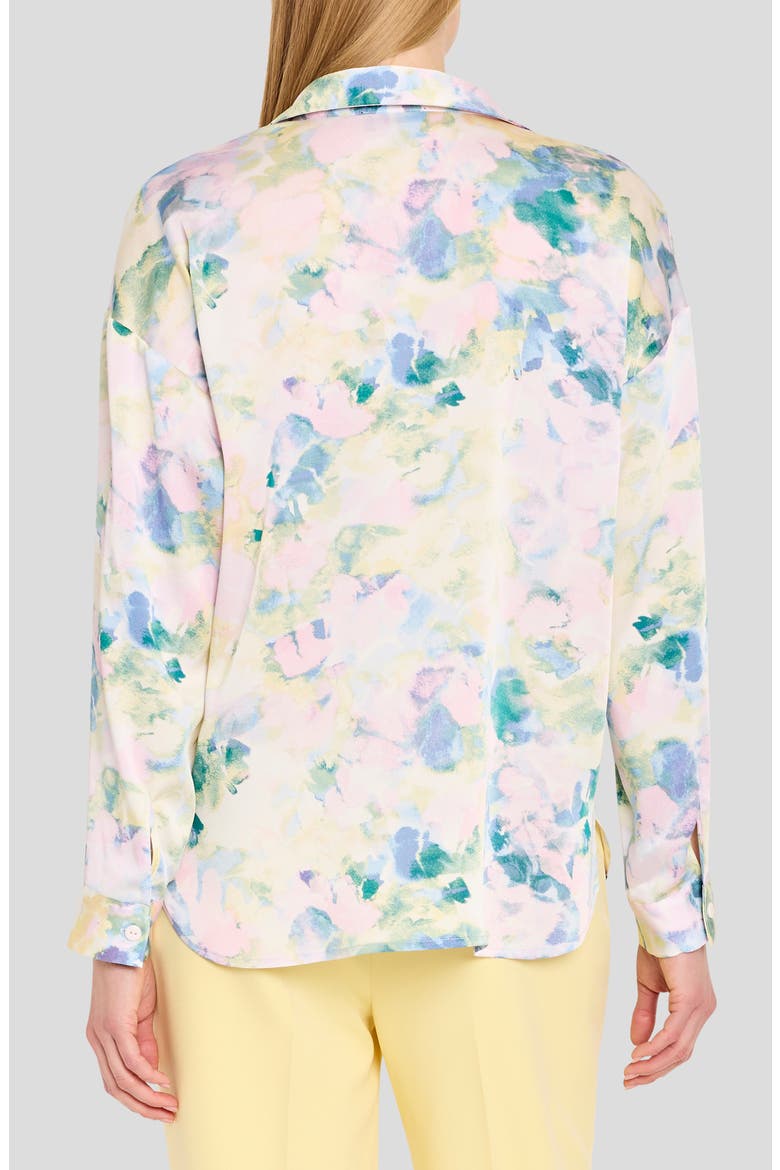 Watercolor Floral Print Shirt, Alternate, color, BLUSH BUTTERCUP