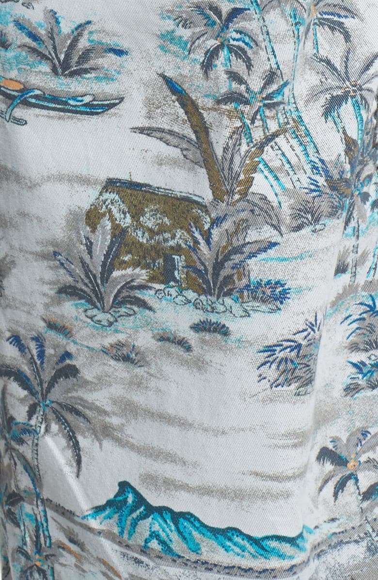 True Religion Brand Jeans 'Isaac - Big T' Print Cargo Shorts, Alternate, color, 