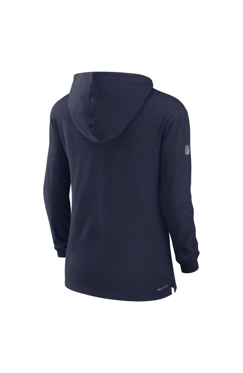 Nike Women's Nike Navy New England Patriots Sideline Performance Long Sleeve Hoodie T-Shirt, Alternate, color, Navy