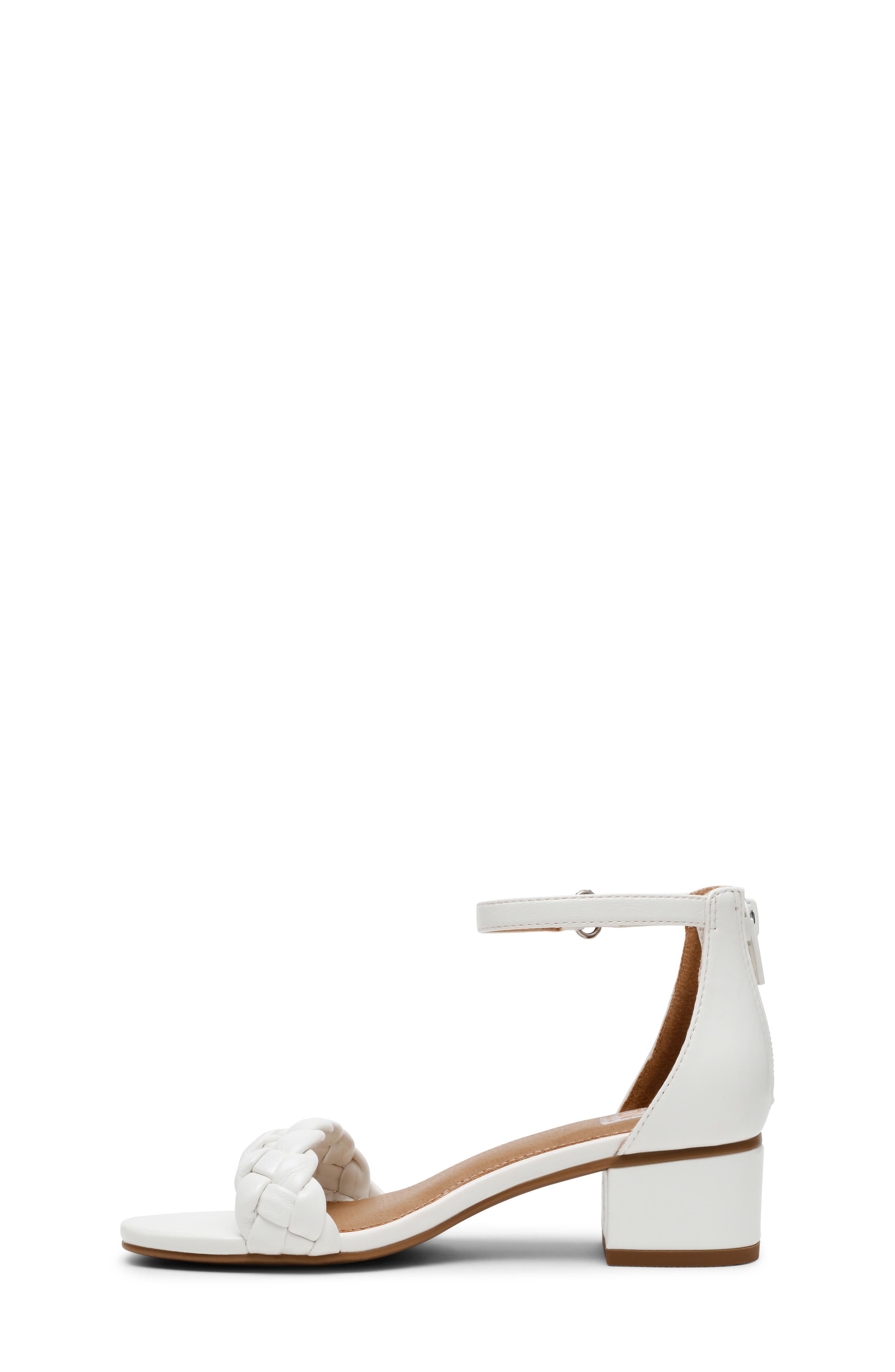 DV by Dolce Vita DV Dolce Vita Braided Strap Ankle Strap Sandal, Alternate, color, White Shiny