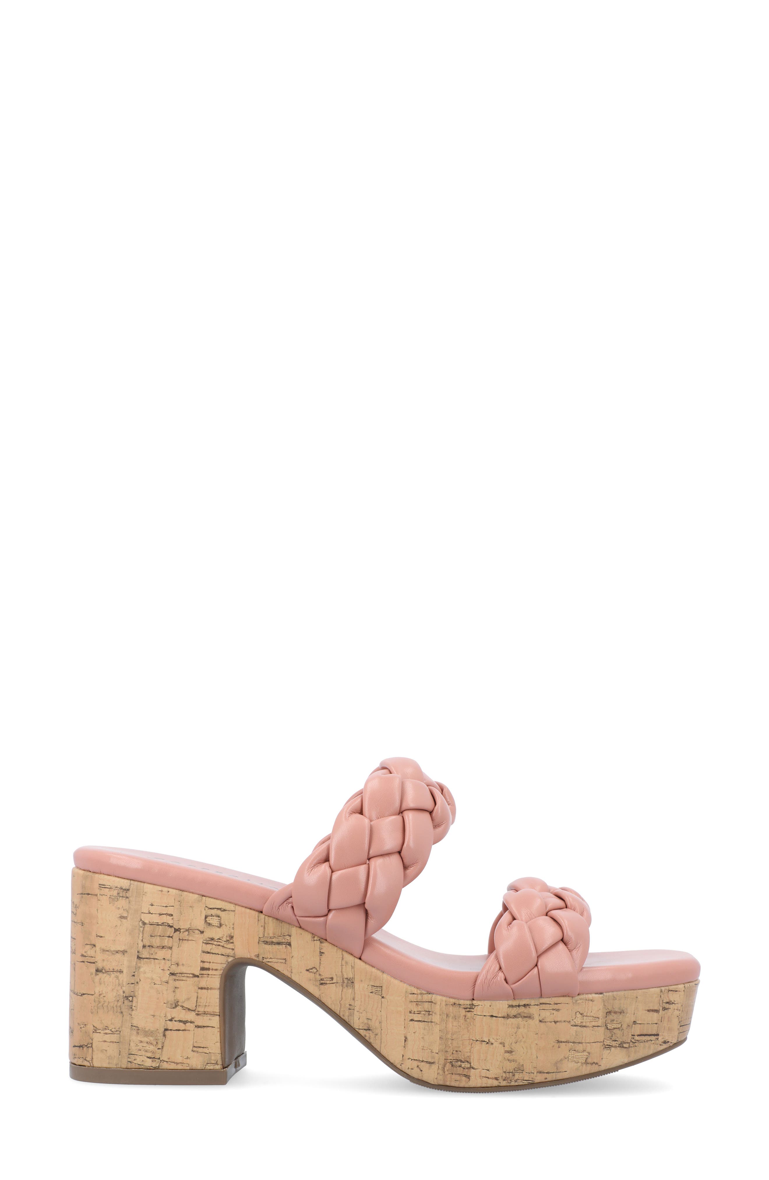 Kyaa Vegan Leather Platform Sandal, Alternate, color, PINK