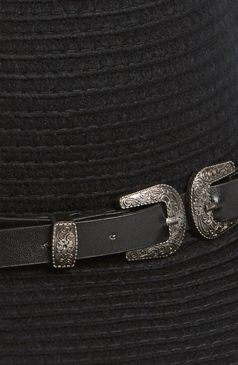 BCBG Belted Floppy Felt Hat, Alternate, color,