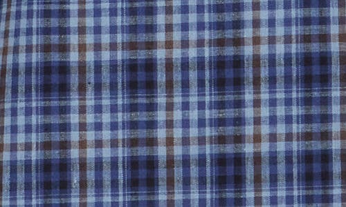 Nautica Men's Cotton & Linen Printed Modern-fit Sport Coat In Blue Plaid