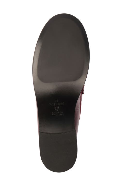 Schutz Tyche Shiny Leather Penny Loafers In Burgundy