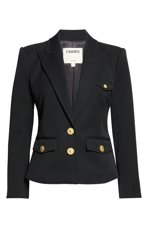 L'agence Wylla Structured Single-breasted Blazer In Black