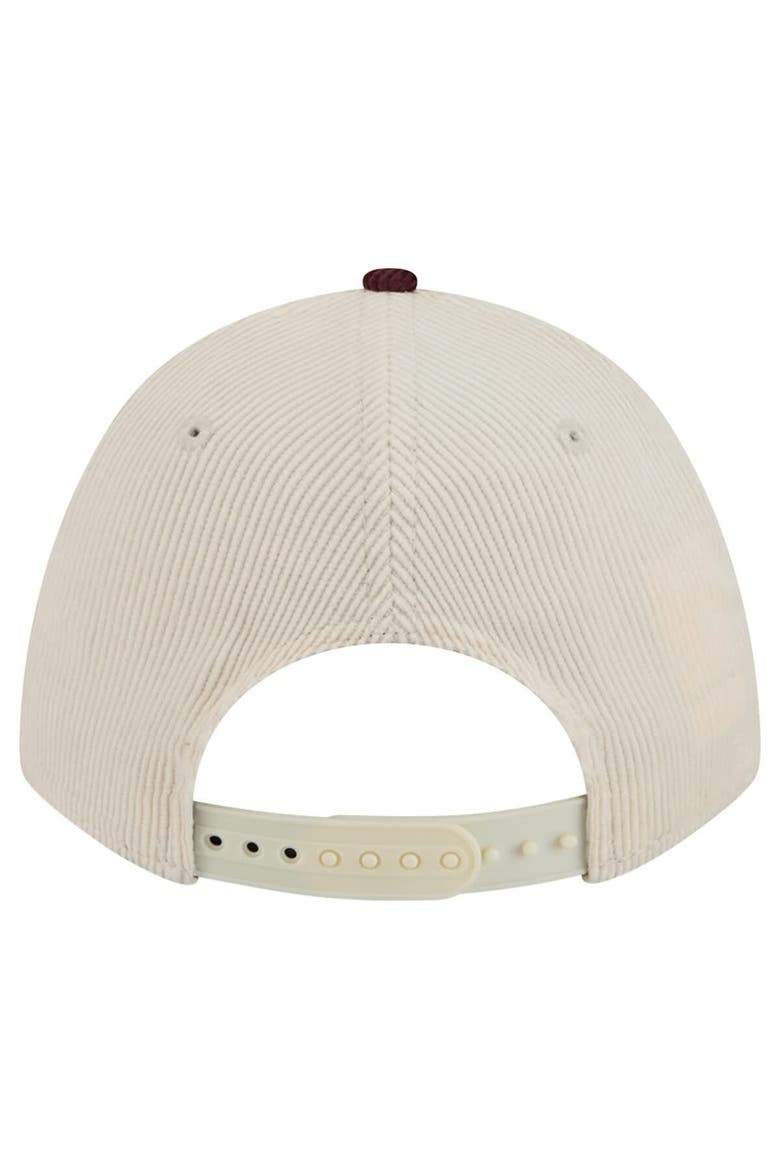 Men's New Era Maroon/Cream Minnesota Golden Gophers Arch Two-Tone Corduroy 9FORTY A-Frame Adjustable Hat, Alternate, color, Maroon