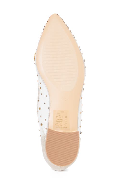 LAUREN LORRAINE LAUREN LORRAINE COOL EMBELLISHED POINTED TOE FLAT